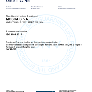 CERTIFICATO DI SISTEMA DI GESTIONE